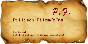 Pillisch Filoména névjegykártya